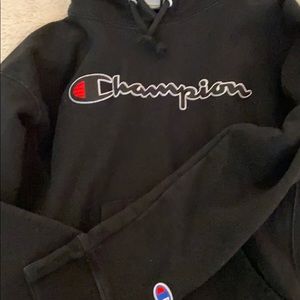 Balck champion hoodie